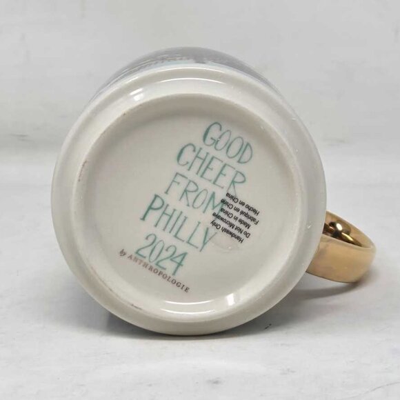 Anthropologie Philly holiday in the city stoneware Christmas mug Philadelphia 2 - Picture 6 of 7